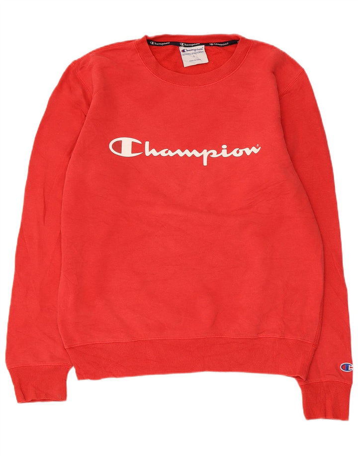 Champion Herren-Sweatshirt mit Grafik, Größe S, Rot, Baumwolle