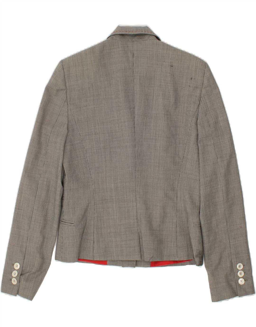 JOOP Womens 2 Button Blazer Jacket UK 12 Medium Grey Check Vintage Joop and Second-Hand Joop from Messina Hembry 