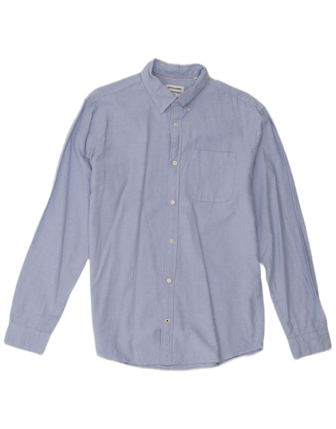 Jack & Jones Herren-Slim-Fit-Hemd, groß, aus blauer Baumwolle
