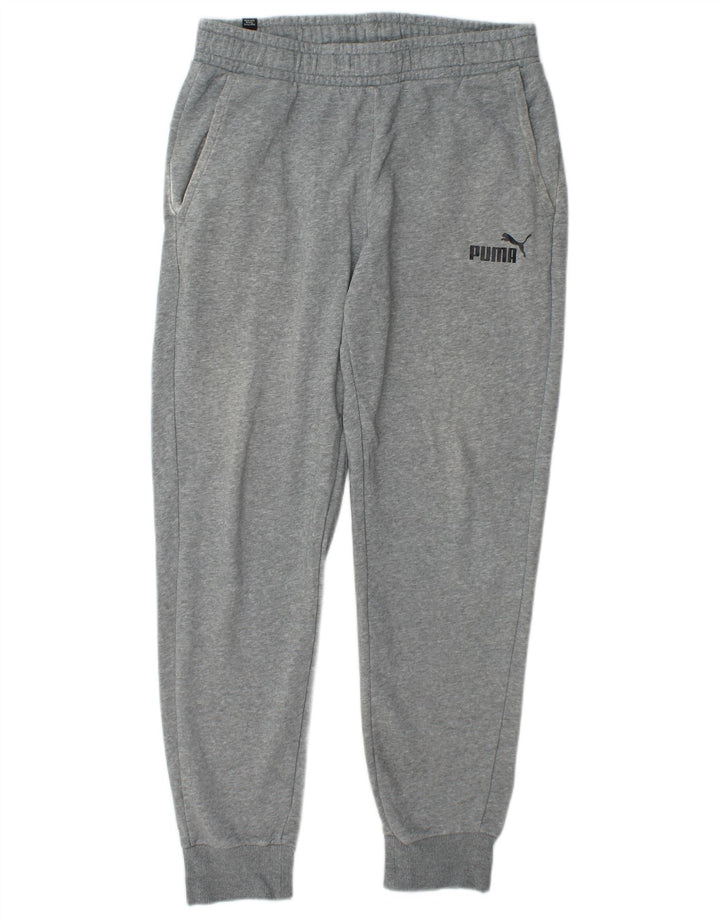 Puma Herren-Trainingshose, Jogginghose, Größe L, Grau, Baumwolle