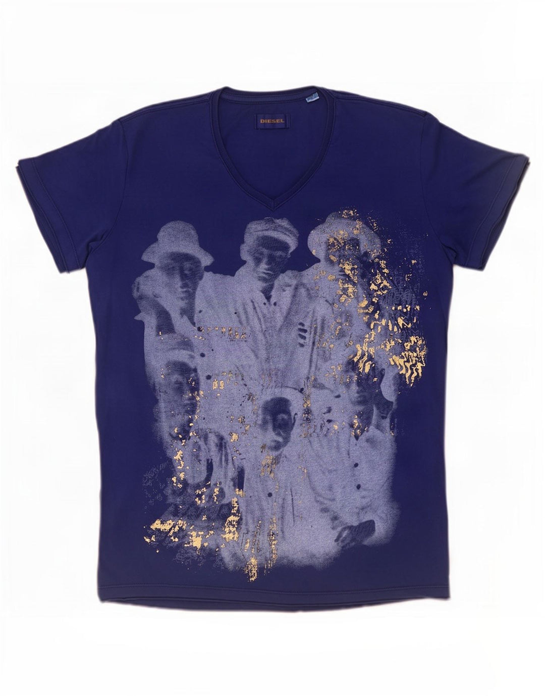 Diesel Herren T-Shirt mit Grafik, Größe L, Blau