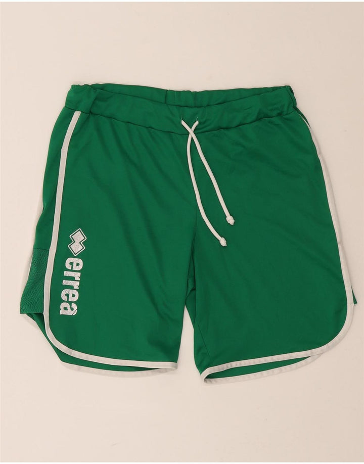ERREA Mens Graphic Sport Shorts Large  Green Polyester Vintage Errea and Second-Hand Errea from Messina Hembry 