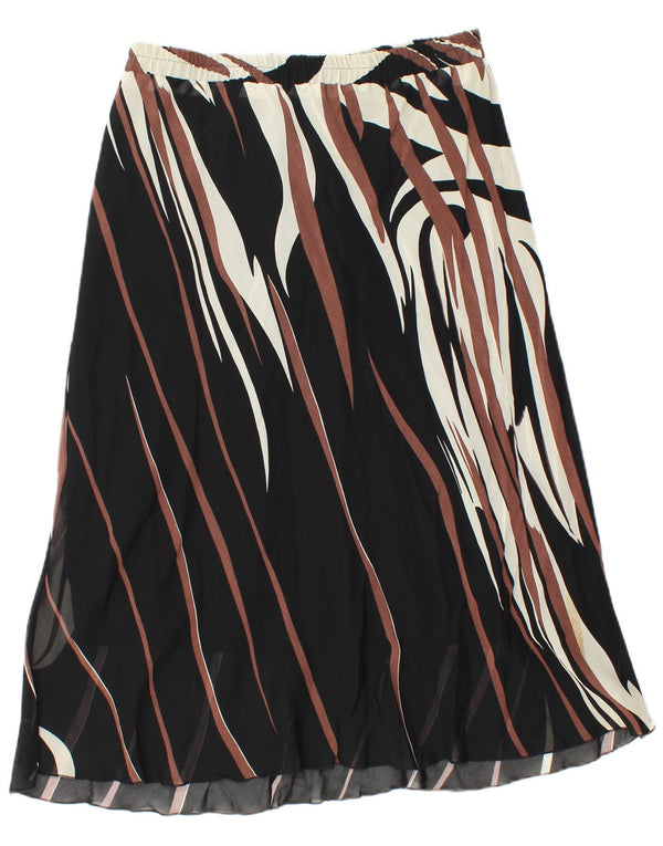 Vintage Damen A-Linie Rock W30 Medium Schwarz gestreift