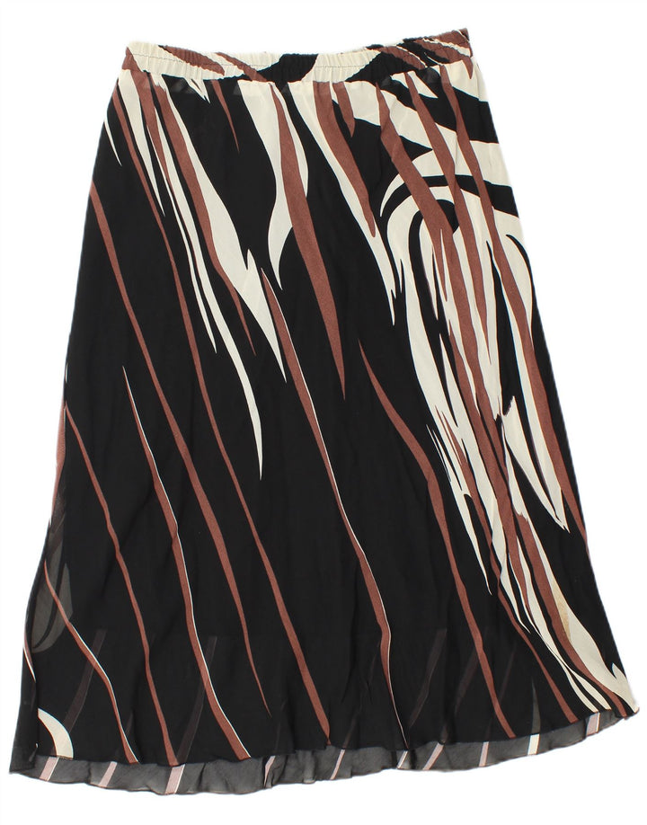 Vintage Damen A-Linie Rock W30 Medium Schwarz gestreift