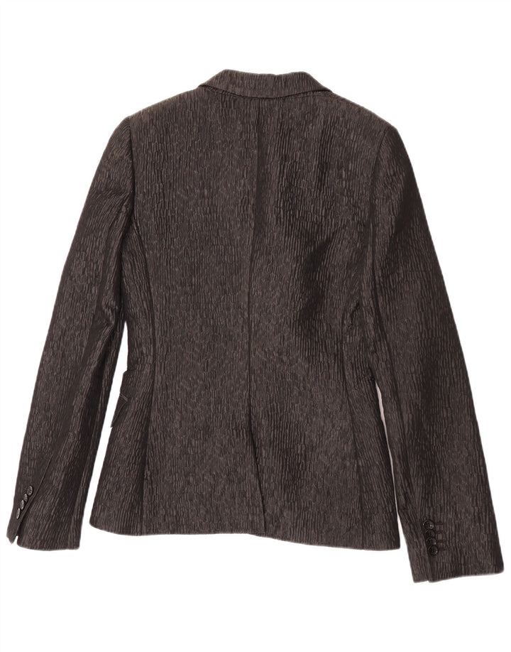 Dolce & Gabbana Damen 2-Knopf-Blazerjacke IT 42 Mittelschwarzes Polyester