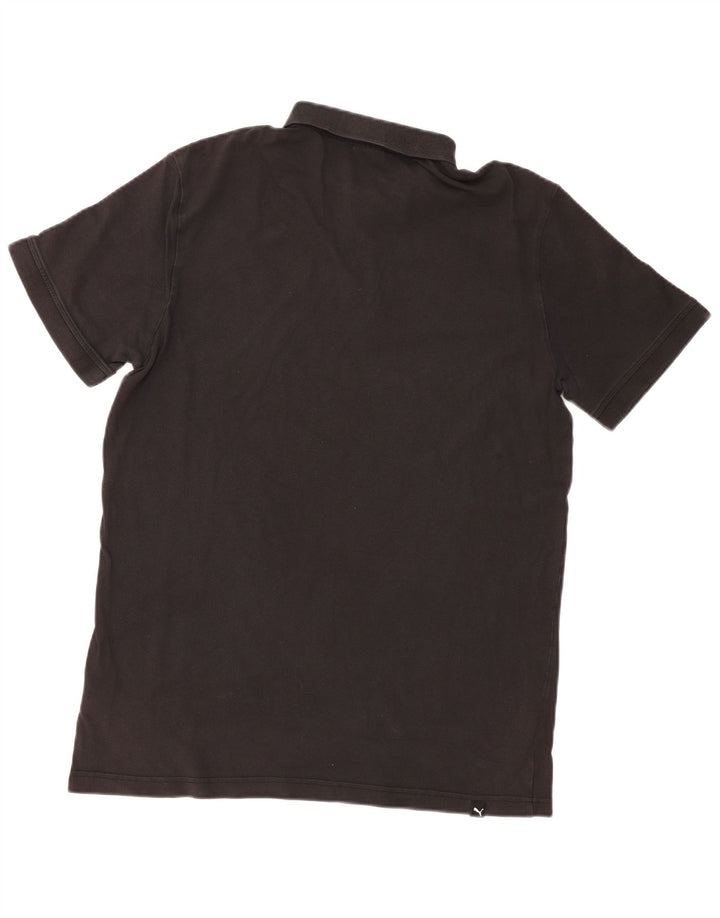 PUMA Herren-Poloshirt mit Grafik, groß, schwarze Baumwolle
