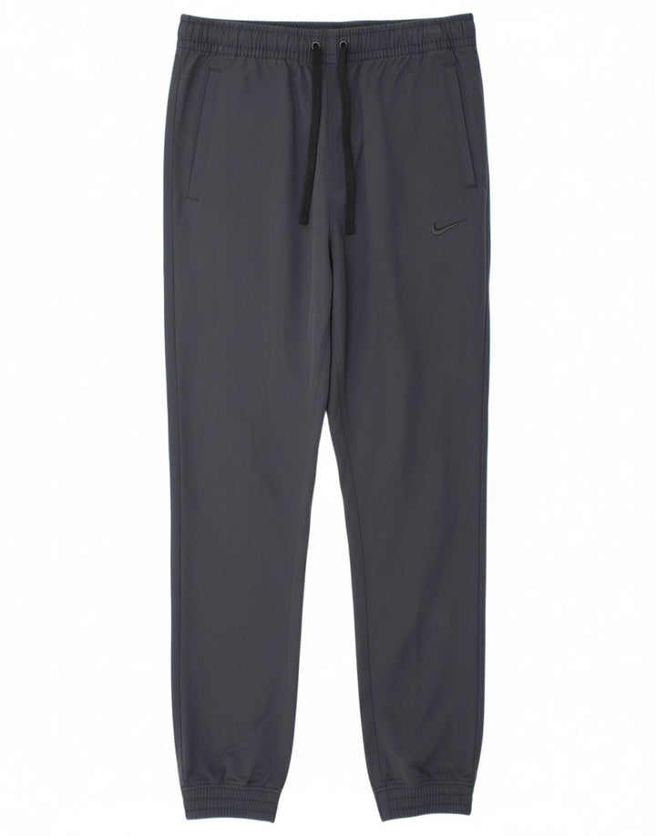 NIKE Mens Tracksuit Trousers Joggers Medium Navy Blue Cotton