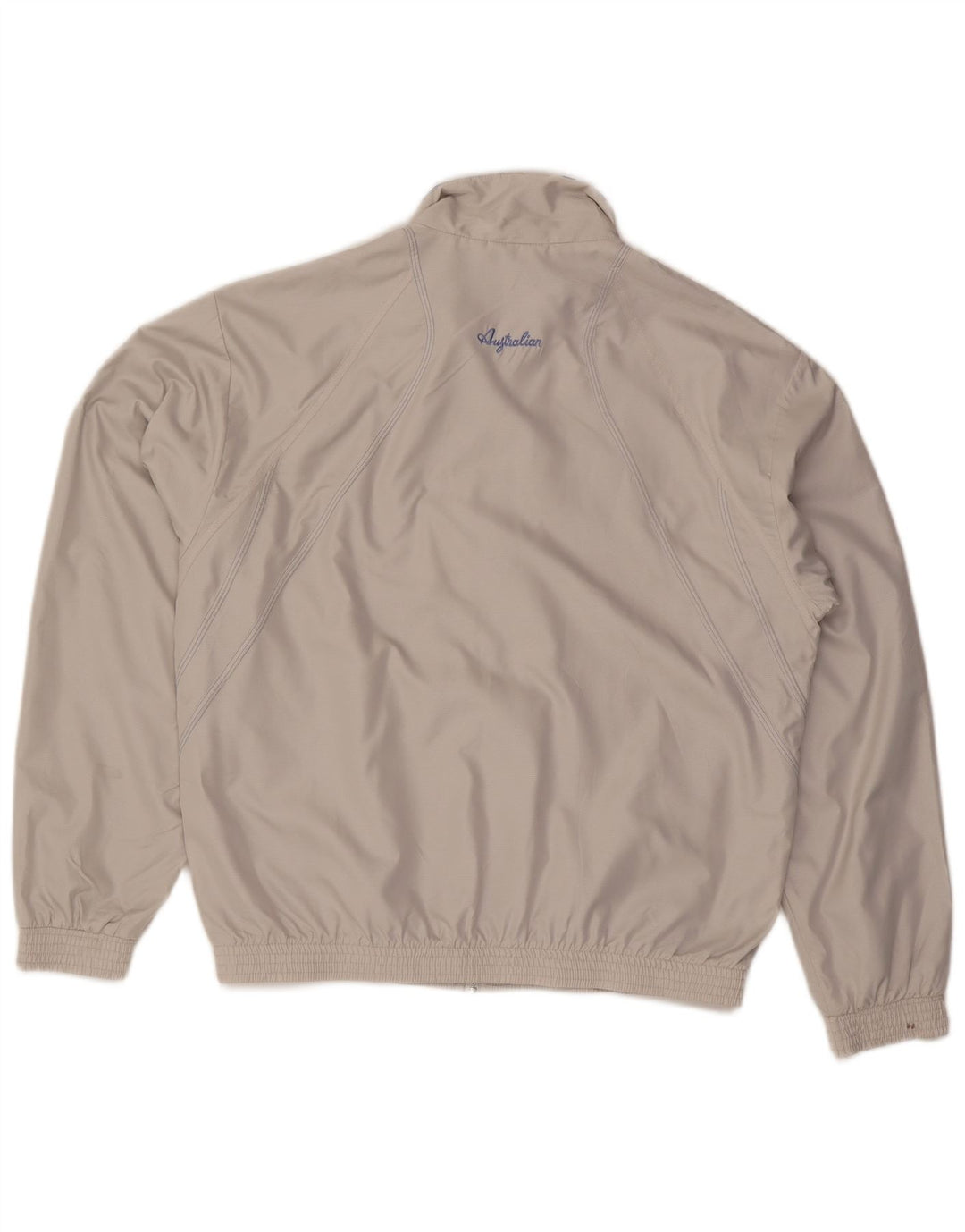 AUSTRALIAN L'ALPINA Herren-Trainingsanzugoberteil, IT-Größe 52, großes graues Polyester