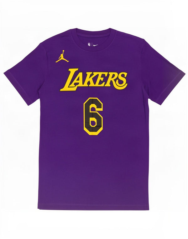 Nike Mens Los Angeles Lakers Graphic T-Shirt Top Small Purple Cotton