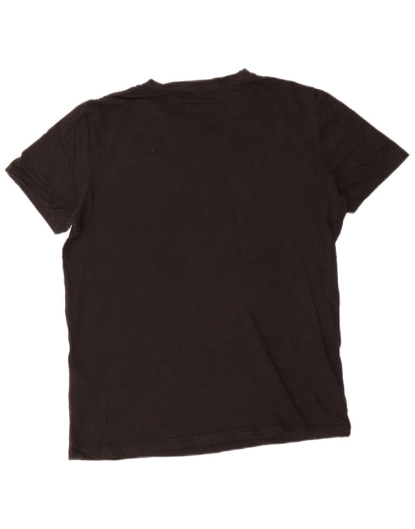 Jack & Jones Herren-T-Shirt mit Grafik, groß, aus schwarzer Baumwolle