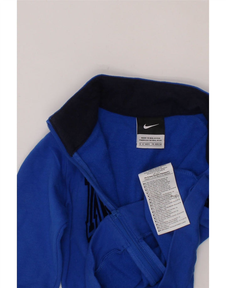 NIKE Baby-Jungen-Trainingsanzug-Topjacke mit Grafik, 9–12 Monate, blaues Polyester