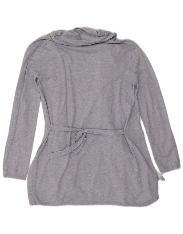 Zara Damen Longline-Cardigan-Pullover UK 10 Small Blau