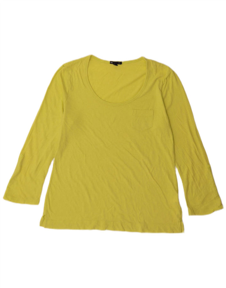 Gap Damen Top Langarm UK 16 Large Grüne Baumwolle