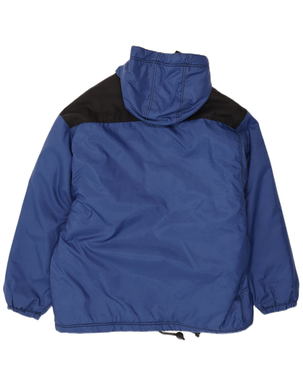 Jeronimo Herren-Windbreakerjacke mit Kapuze, UK 44 2XL, blaues Colourblock-Nylon