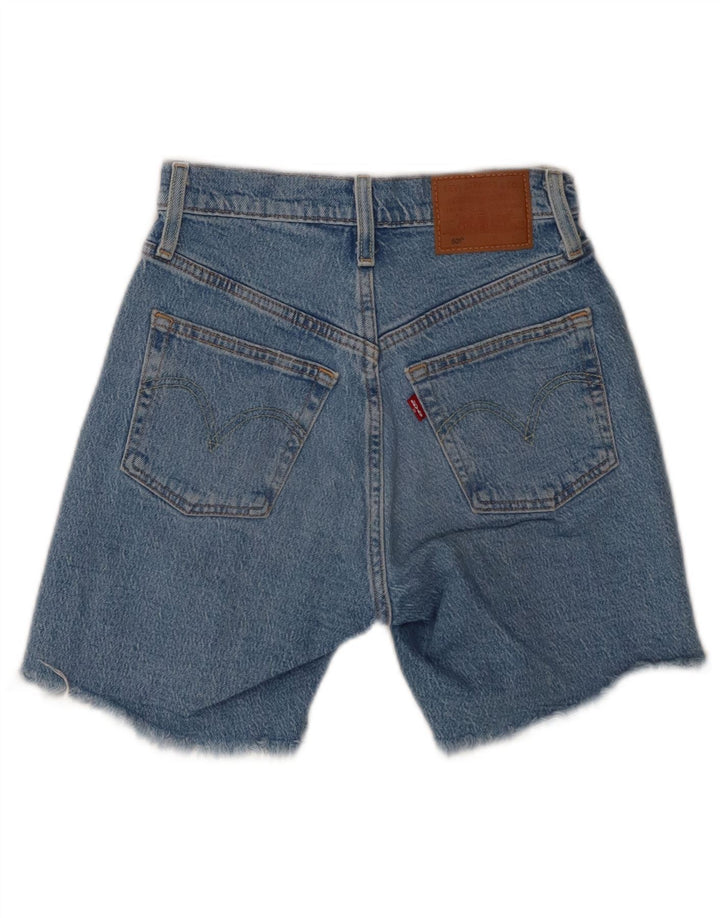 Levi's Damen 501 Distressed Denim Shorts W23 2XS Blaue Baumwolle