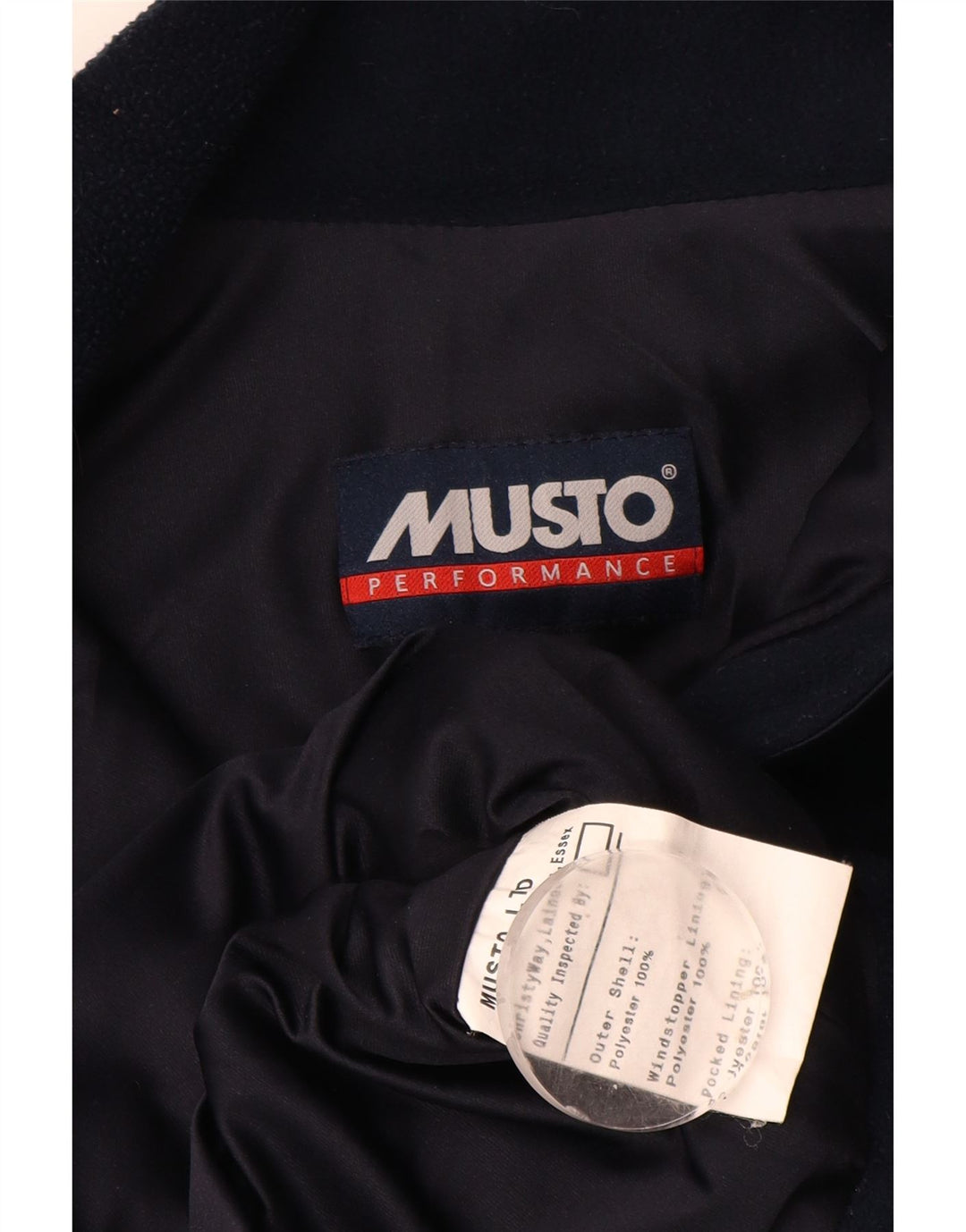 Musto Herren Fleecejacke UK 40 Large Marineblau Polyester