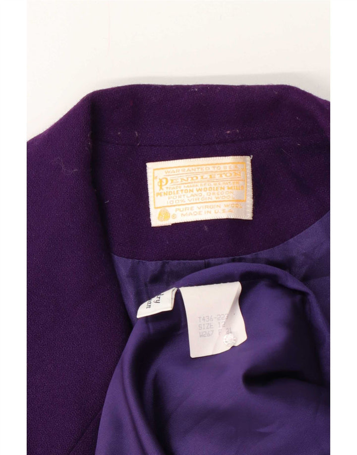 Pendleton Damen-Blazer mit 1 Knopf, UK 12, mittelviolette Schurwolle