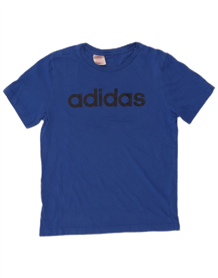 ADIDAS Grafik-T-Shirt für Jungen, 12–13 Jahre, groß, aus blauer Baumwolle