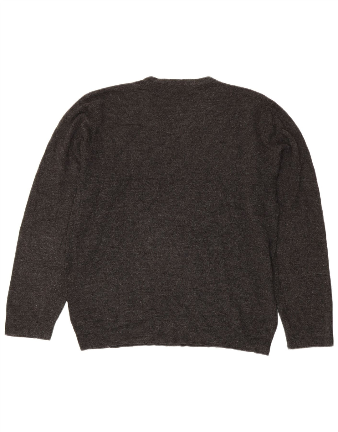Marks & Spencer Herren Blue Harbor V-Ausschnitt Pullover Pullover Large Grau Acryl