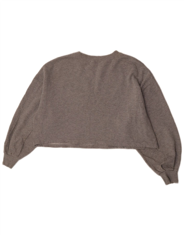 Zara Womens Brooklyn Graphic Oversized Sweatshirt Pullover UK 10 Small Grau