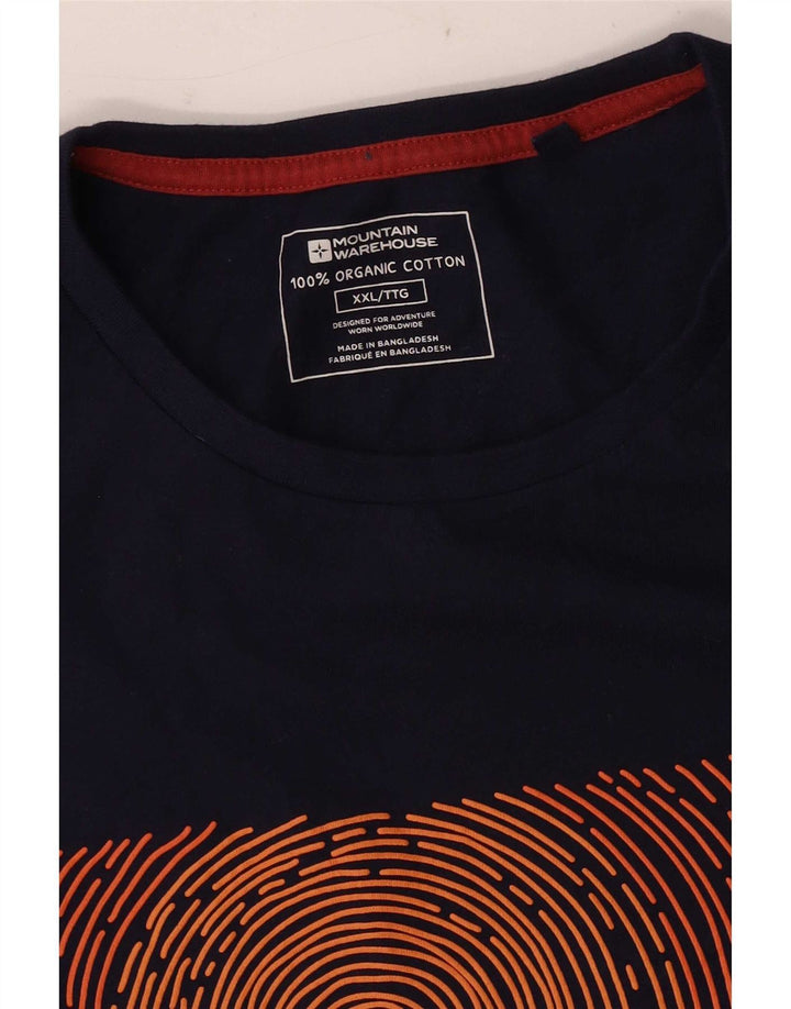 Mountain Warehouse Herren-T-Shirt mit normaler Grafik, 2XL, Marineblau, Baumwolle