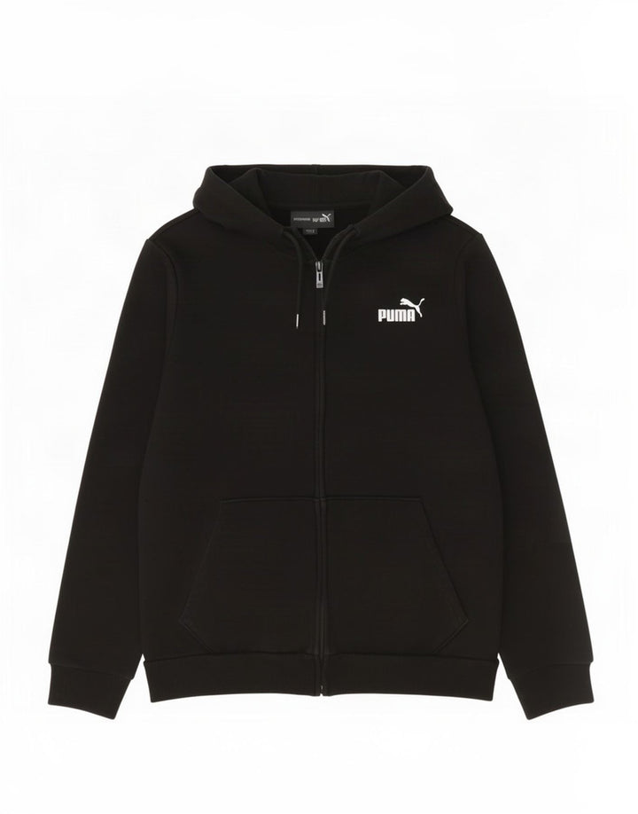 Puma Herren-Kapuzenpullover mit Reißverschluss, mittelschwarz, Baumwolle