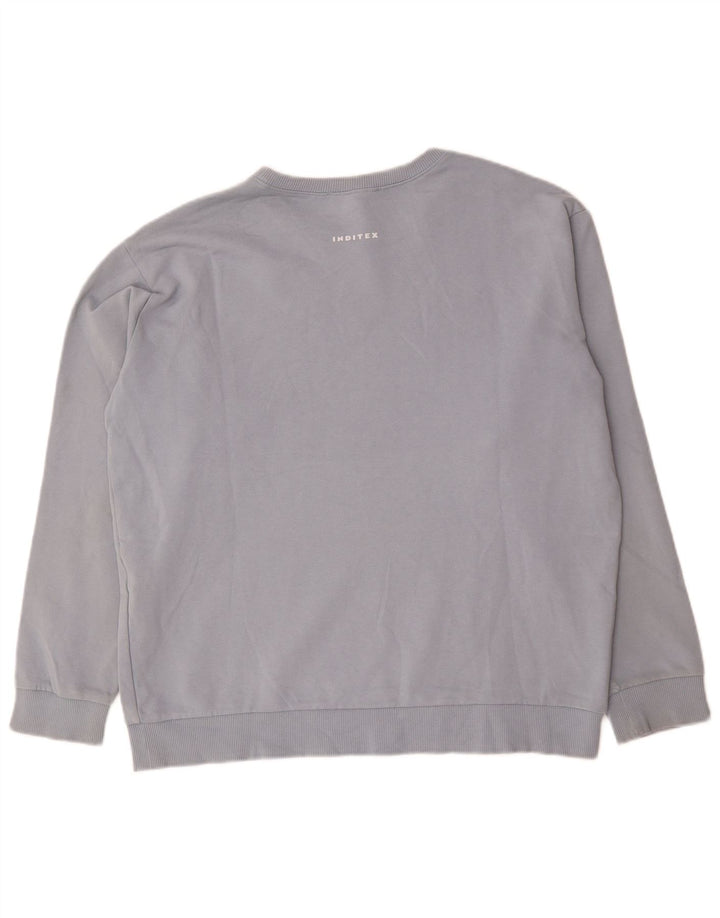 Zara Herren Sweatshirt Pullover XL Blau Baumwolle