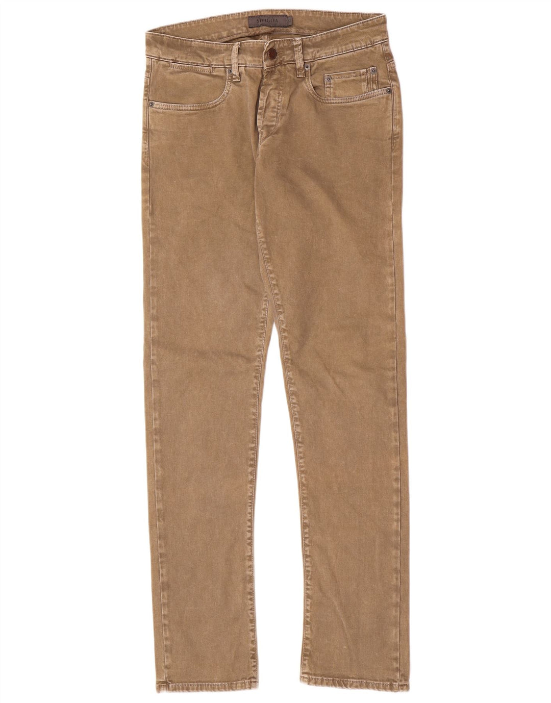 SIVIGLIA Damen Slim Jeans W32 L33 Beige Baumwolle