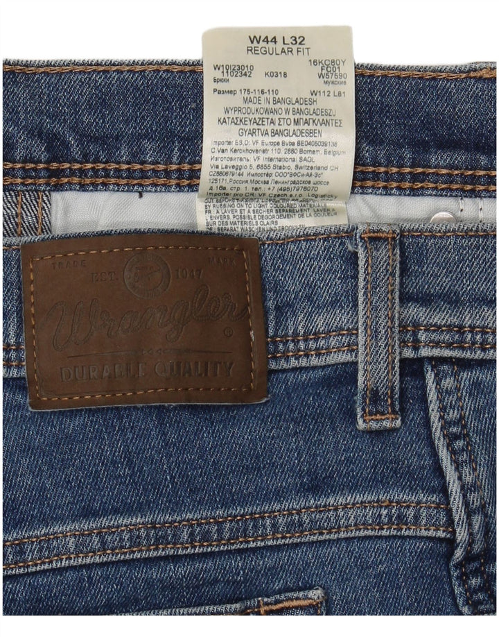 WRANGLER Herren-Jeans mit normaler Passform, verkürzte Passform, W44, L26, Blau, Baumwolle