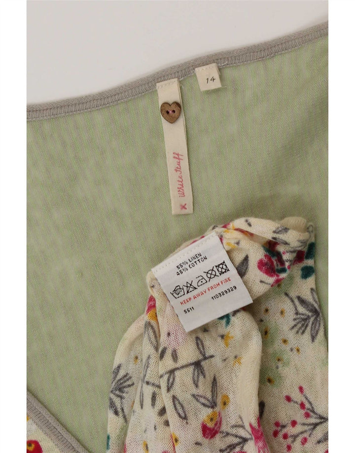 White Stuff Asymmetrisches Tunika-Kleid für Damen, UK-Größe 44, mittelgroß, mehrfarbig, mit Blumenmuster