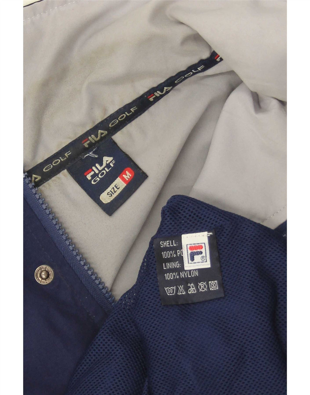 Fila Herren Pullover Windjacke UK 38 Medium Marineblau Polyester