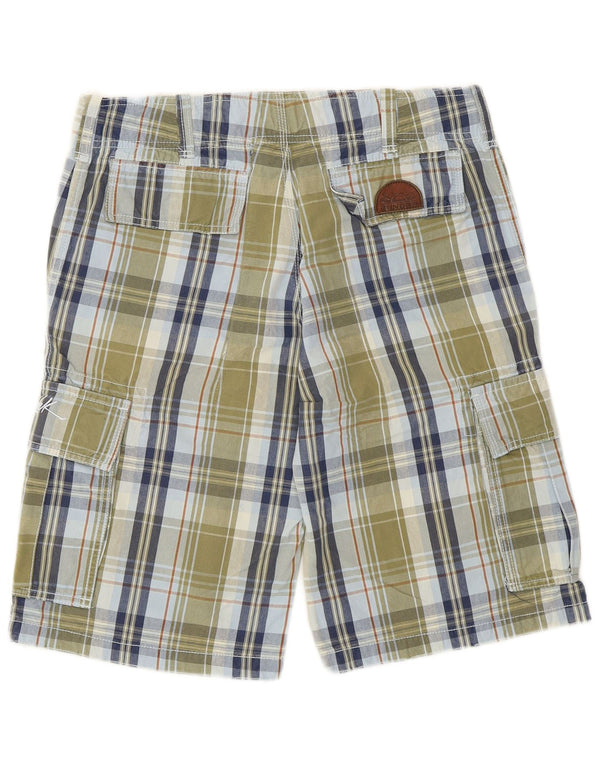 Sundek Herren Cargo-Shorts W32 Medium Khaki Check Baumwolle