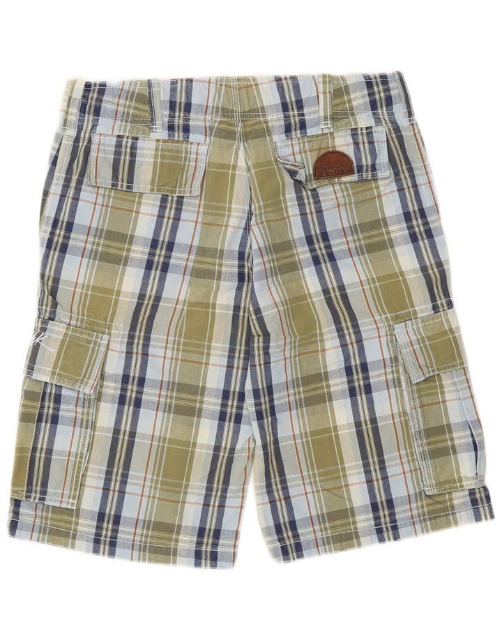 Sundek Herren Cargo-Shorts W32 Medium Khaki Check Baumwolle