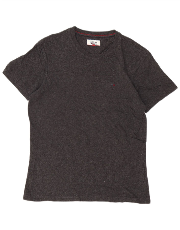 Tommy Hilfiger Herren T-Shirt Top Small Grau Baumwolle