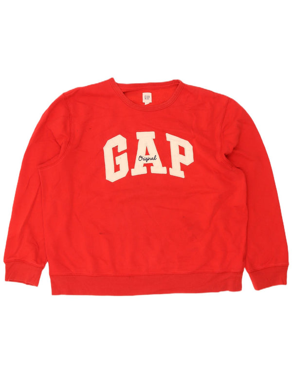 Gap Herren Grafik-Sweatshirt-Pullover 2XL aus roter Baumwolle