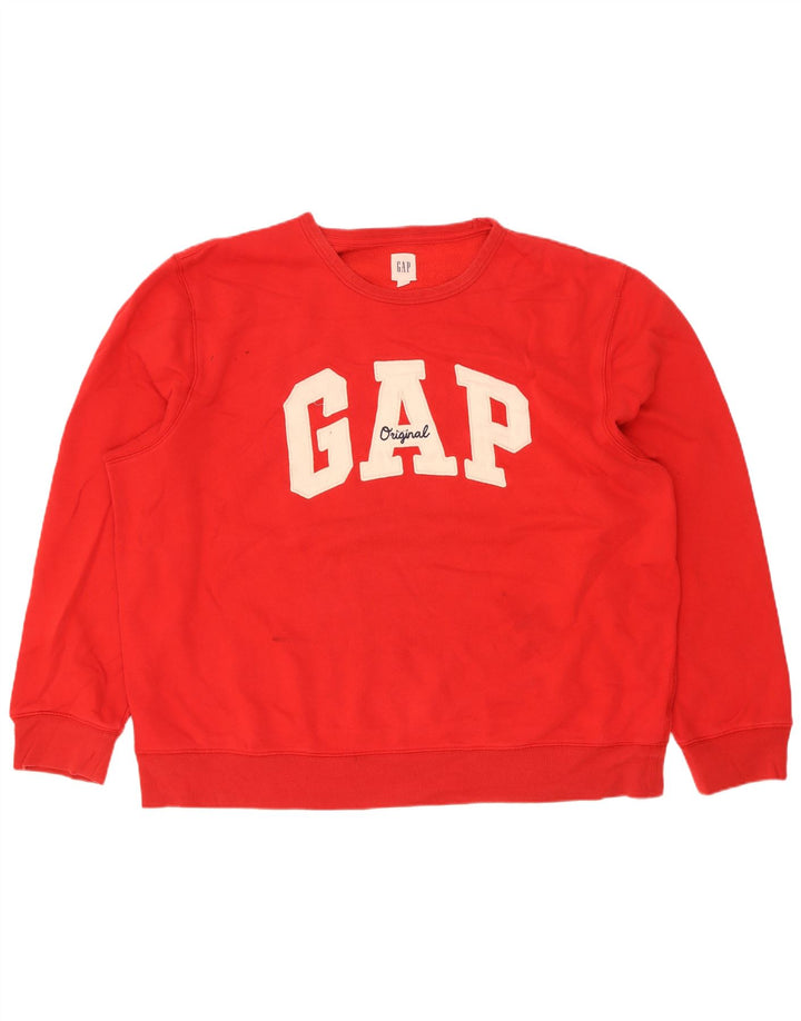 Gap Herren Grafik-Sweatshirt-Pullover 2XL aus roter Baumwolle