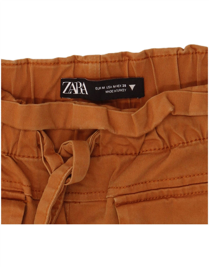 Zara Damen-Hotpants mit hoher Taille, mittelgroß, W28, Braun
