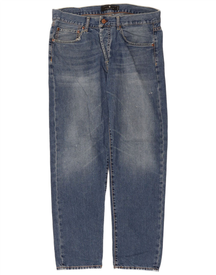 Zara Herren Straight Jeans EU 44 Large W34 L29 Blau