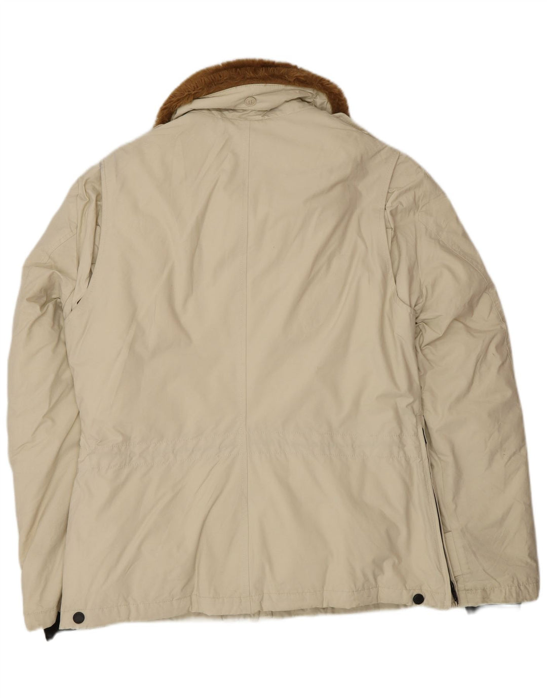 Blauer Womens Military Wattierte Jacke UK 18 XL Beige Nylon