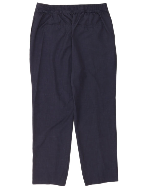 Marks & Spencer Chino-Hose für Damen, UK 44, Größe L W32 L27, Marineblau kariert