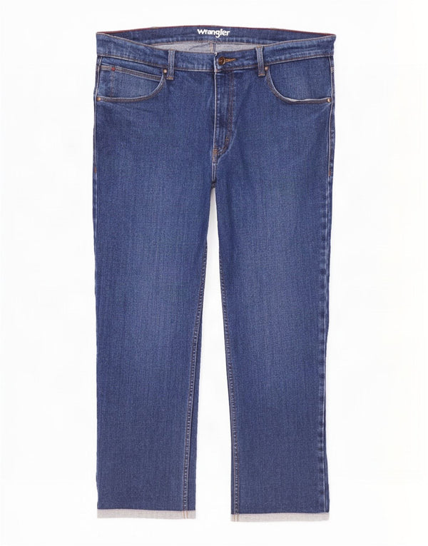Wrangler Herren Authentic Regular Straight Jeans W38 L30 Blaue Baumwolle