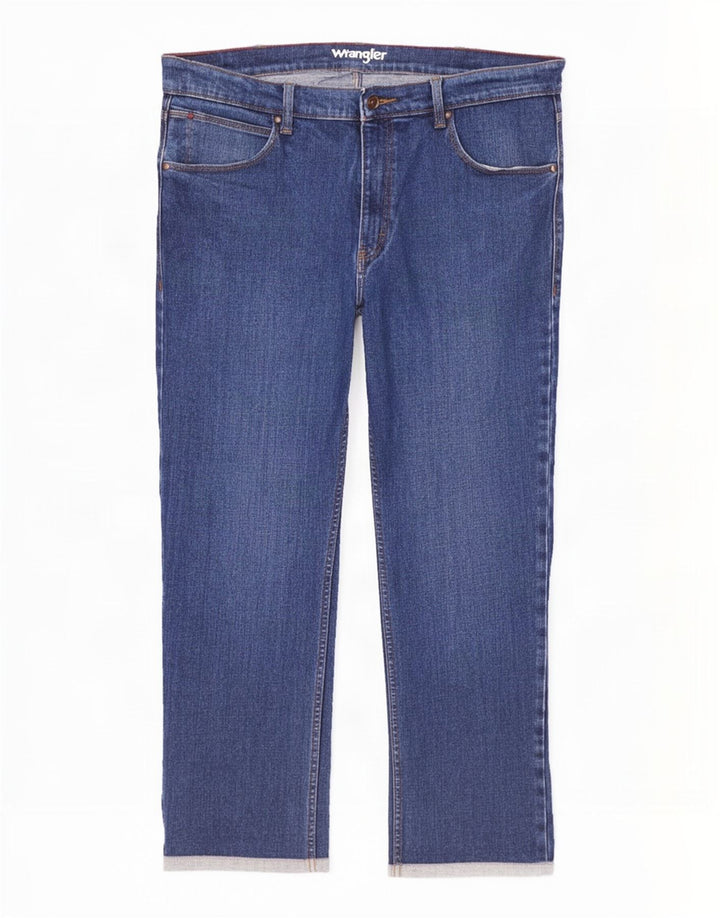 Wrangler Herren Authentic Regular Straight Jeans W38 L30 Blaue Baumwolle
