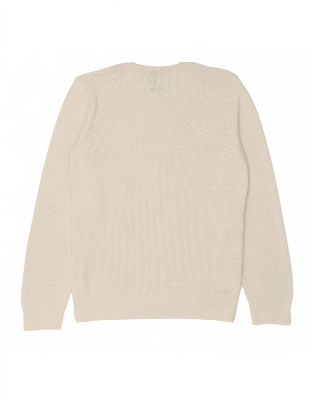 Zara Herren-Pullover mit Rundhalsausschnitt, mittelweiße Baumwolle