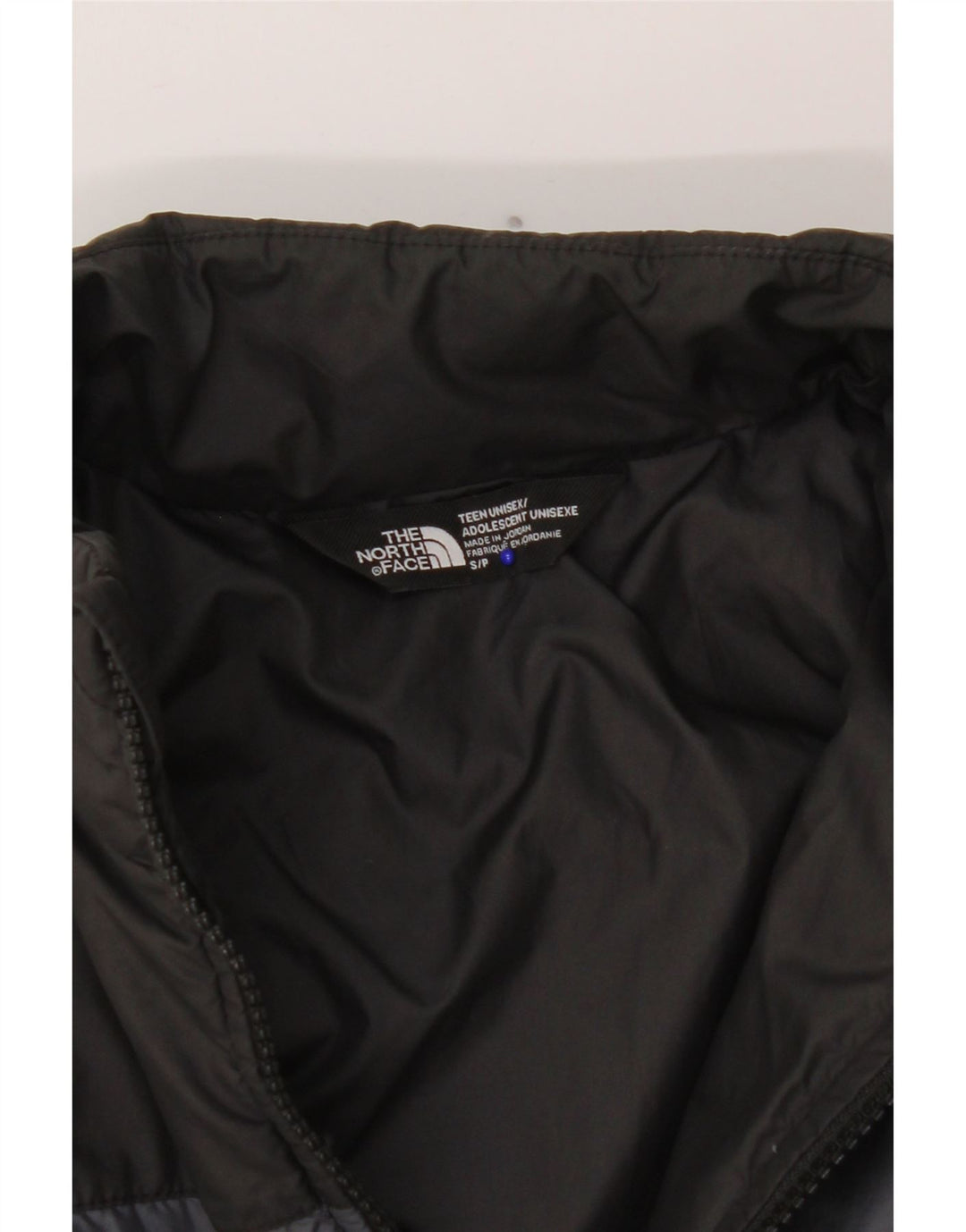 Wattierte Weste für Jungen von The North Face, 7–8 Jahre, Größe S, Grau, Colourblock-Polyester