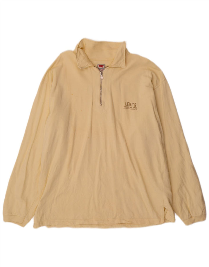 Levi's Herren-Sweatshirt mit Rollkragen, Größe L, Baumwolle, Beige