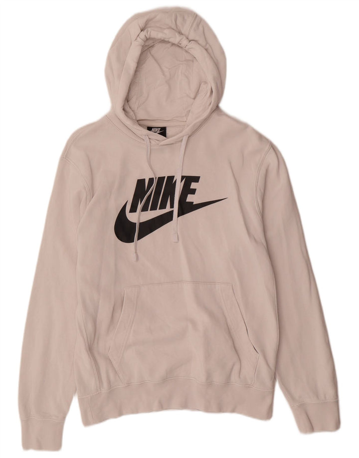 Nike Herren-Kapuzenpullover mit Grafik, Größe S, weiße Baumwolle