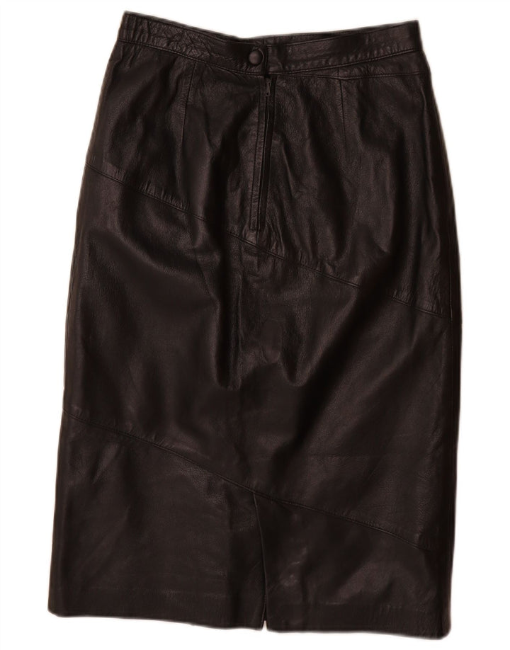 Vintage Damen Lederrock W26 Small Schwarz