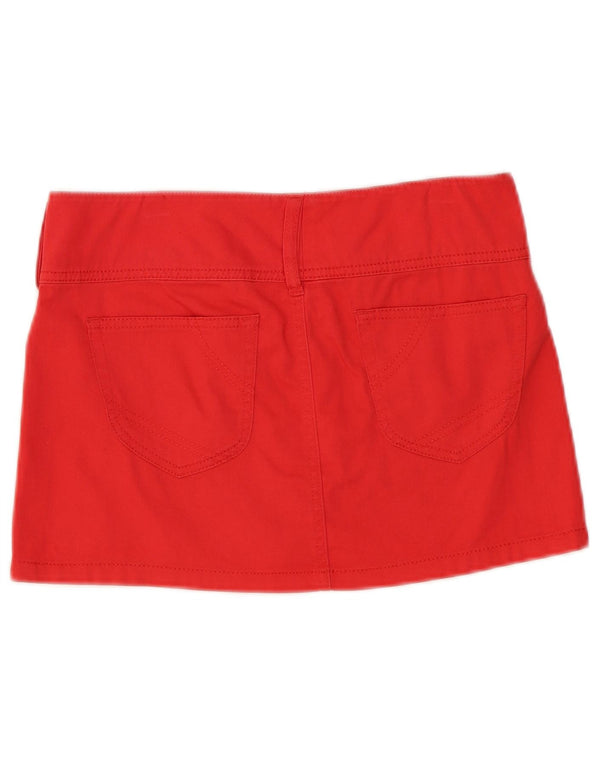 Benetton Damen Minirock mit niedriger Taille IT 40 Small W30 Rote Baumwolle