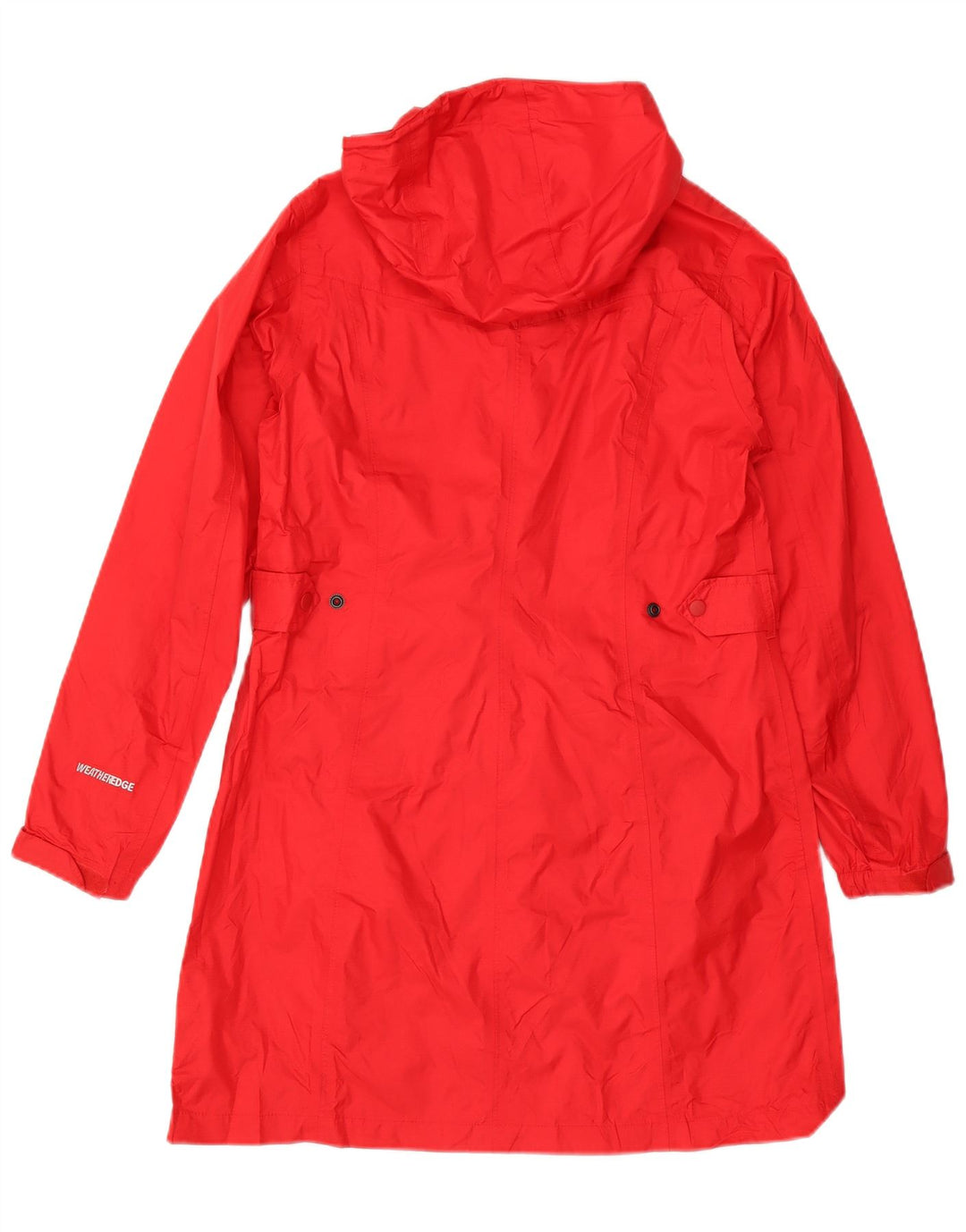 Eddie Bauer Damen-Regenmantel mit Kapuze, UK 14, mittelrotes Nylon