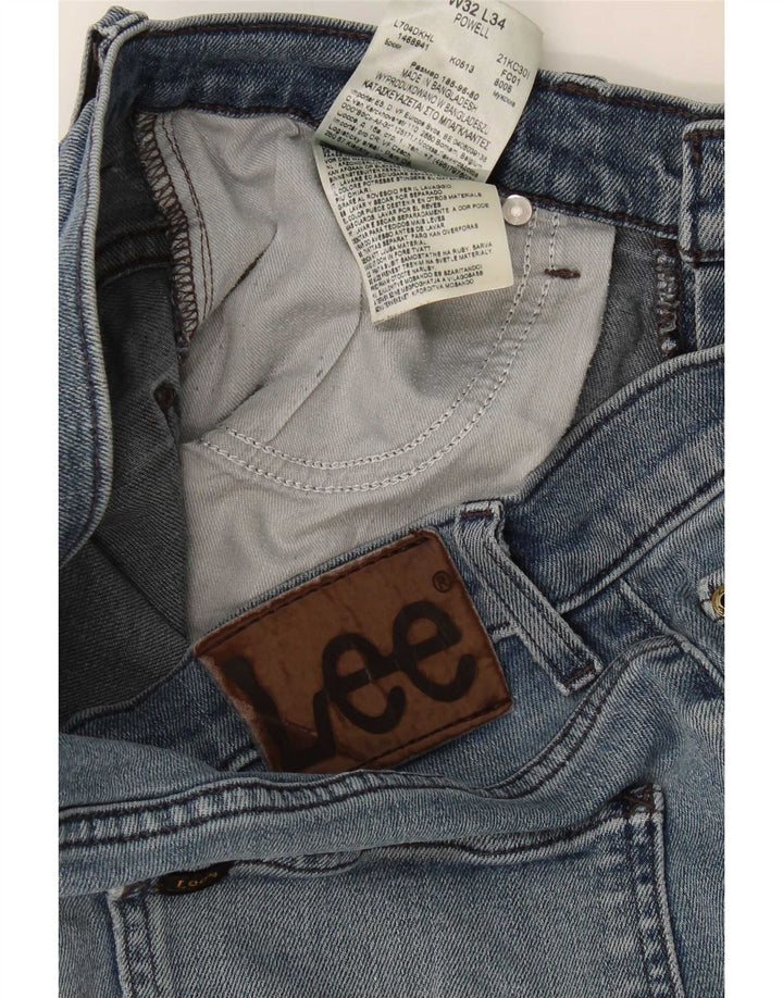 Lee Damen Powell Slim Jeans W32 L34 Blaue Baumwolle